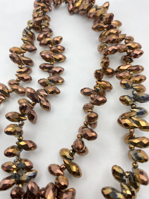 خرز كريستال بيضوي