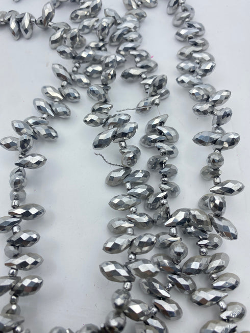 خرز كريستال بيضوي