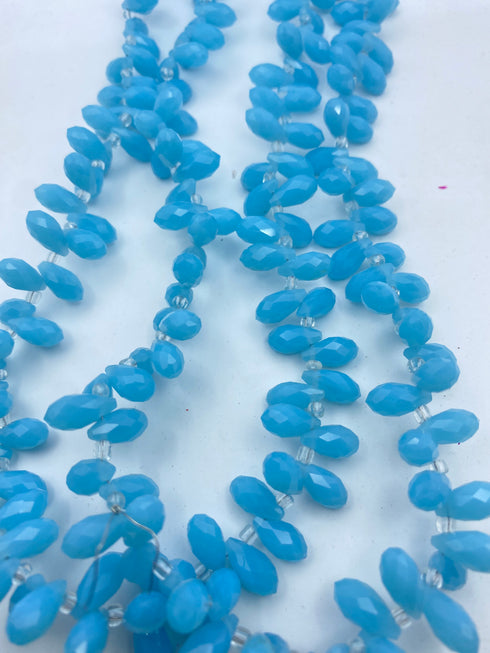 خرز كريستال بيضوي