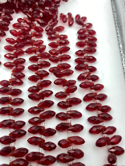 خرز كريستال بيضوي